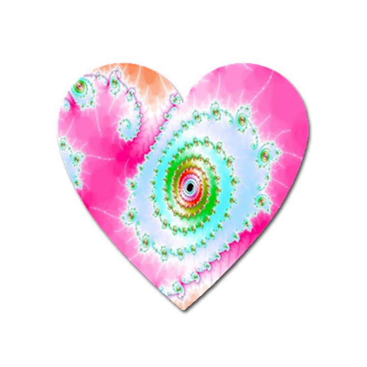 Decorative Fractal Spiral Heart Magnet