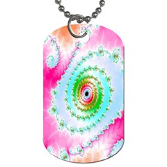 Decorative Fractal Spiral Dog Tag (two Sides) by Simbadda