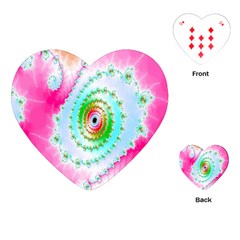 Decorative Fractal Spiral Playing Cards (heart)  by Simbadda