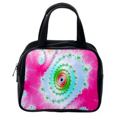 Decorative Fractal Spiral Classic Handbags (one Side) by Simbadda