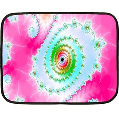 Decorative Fractal Spiral Fleece Blanket (mini) by Simbadda