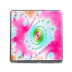 Decorative Fractal Spiral Memory Card Reader (square) by Simbadda