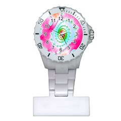 Decorative Fractal Spiral Plastic Nurses Watch by Simbadda