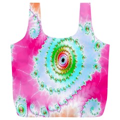 Decorative Fractal Spiral Full Print Recycle Bags (l)  by Simbadda