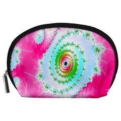 Decorative Fractal Spiral Accessory Pouches (large)  by Simbadda