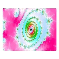 Decorative Fractal Spiral Double Sided Flano Blanket (large)  by Simbadda