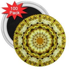 Fractal Flower 3  Magnets (100 Pack) by Simbadda