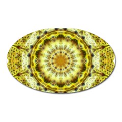 Fractal Flower Oval Magnet by Simbadda