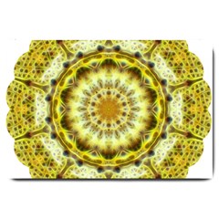 Fractal Flower Large Doormat  by Simbadda