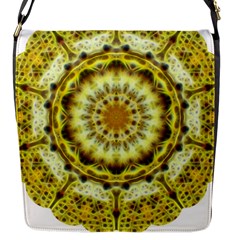 Fractal Flower Flap Messenger Bag (s) by Simbadda