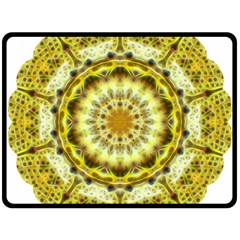 Fractal Flower Double Sided Fleece Blanket (large)  by Simbadda