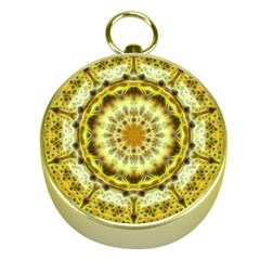 Fractal Flower Gold Compasses by Simbadda