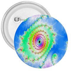 Decorative Fractal Spiral 3  Buttons by Simbadda