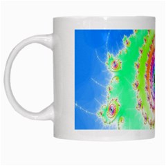 Decorative Fractal Spiral White Mugs by Simbadda