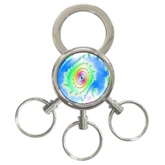 Decorative Fractal Spiral 3-ring Key Chains by Simbadda