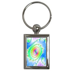 Decorative Fractal Spiral Key Chains (rectangle)  by Simbadda