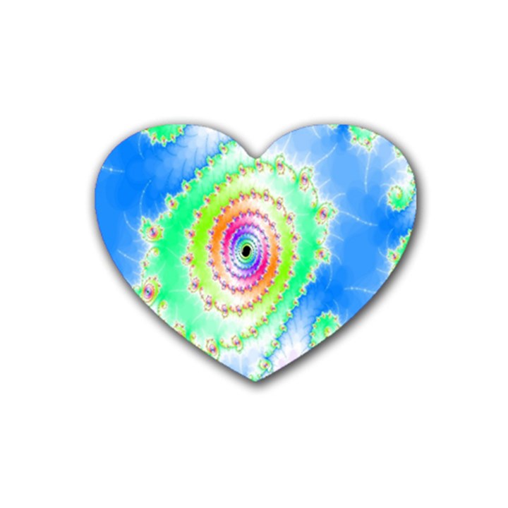 Decorative Fractal Spiral Heart Coaster (4 pack) 