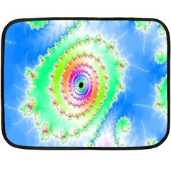 Decorative Fractal Spiral Fleece Blanket (mini) by Simbadda