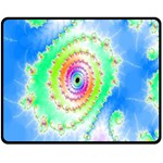 Decorative Fractal Spiral Double Sided Fleece Blanket (Medium)  58.8 x47.4  Blanket Front