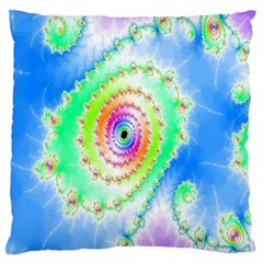 Decorative Fractal Spiral Standard Flano Cushion Case (one Side) by Simbadda