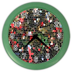 Colorful Abstract Background Color Wall Clocks by Simbadda