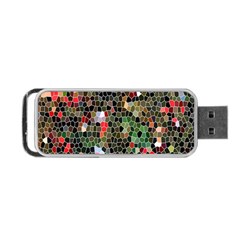 Colorful Abstract Background Portable Usb Flash (one Side) by Simbadda