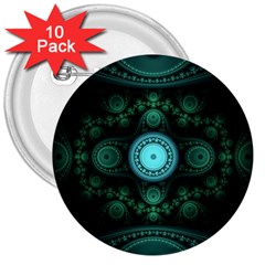 Grand Julian Fractal 3  Buttons (10 Pack)  by Simbadda