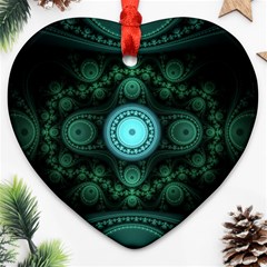 Grand Julian Fractal Heart Ornament (two Sides) by Simbadda