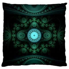 Grand Julian Fractal Large Flano Cushion Case (one Side) by Simbadda