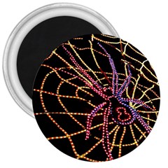 Black Widow Spider, Yellow Web 3  Magnets by Simbadda