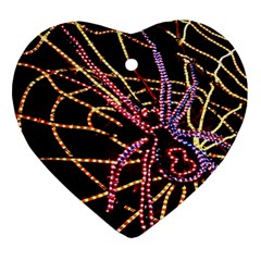 Black Widow Spider, Yellow Web Ornament (heart) by Simbadda