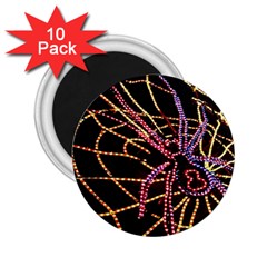 Black Widow Spider, Yellow Web 2 25  Magnets (10 Pack)  by Simbadda