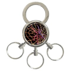 Black Widow Spider, Yellow Web 3-ring Key Chains by Simbadda