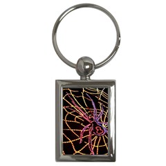 Black Widow Spider, Yellow Web Key Chains (rectangle)  by Simbadda