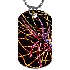 Black Widow Spider, Yellow Web Dog Tag (two Sides) by Simbadda