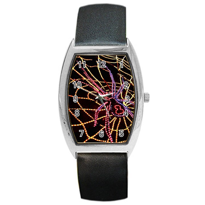 Black Widow Spider, Yellow Web Barrel Style Metal Watch