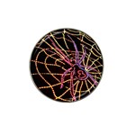 Black Widow Spider, Yellow Web Hat Clip Ball Marker (4 pack) Front