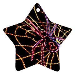 Black Widow Spider, Yellow Web Star Ornament (two Sides)