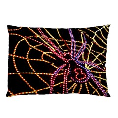 Black Widow Spider, Yellow Web Pillow Case by Simbadda