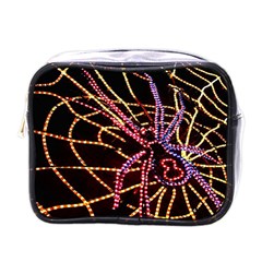 Black Widow Spider, Yellow Web Mini Toiletries Bags by Simbadda