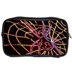 Black Widow Spider, Yellow Web Toiletries Bags by Simbadda