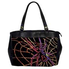 Black Widow Spider, Yellow Web Office Handbags by Simbadda