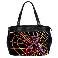 Black Widow Spider, Yellow Web Office Handbags (2 Sides)  by Simbadda