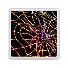 Black Widow Spider, Yellow Web Memory Card Reader (square)  by Simbadda