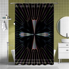 Fractal Rays Shower Curtain 48  X 72  (small)  by Simbadda