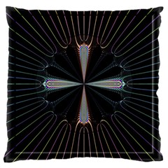 Fractal Rays Large Cushion Case (one Side) by Simbadda