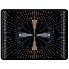 Fractal Rays Double Sided Fleece Blanket (large)  by Simbadda