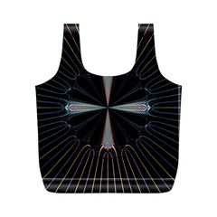 Fractal Rays Full Print Recycle Bags (m)  by Simbadda