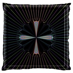 Fractal Rays Large Flano Cushion Case (two Sides) by Simbadda