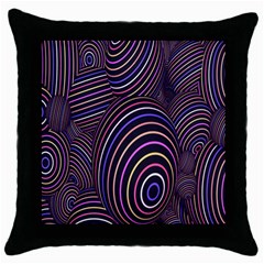 Abstract Colorful Spheres Throw Pillow Case (black) by Simbadda